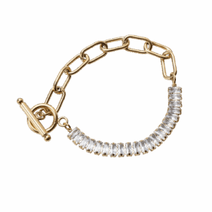 Colar Gargantilha Riviera Baguete Banhado Em Ouro 18k