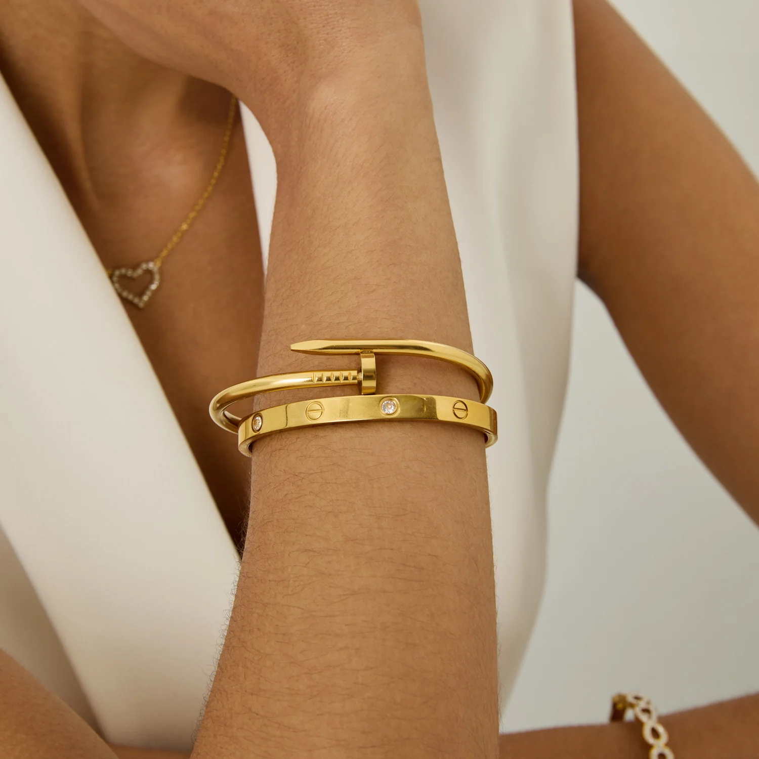 Bracelete Pedras de Glamour Banhado em Ouro 18k - Imagem 2