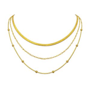 Colar Lara 3 em 1 Banhado em Ouro 18K
