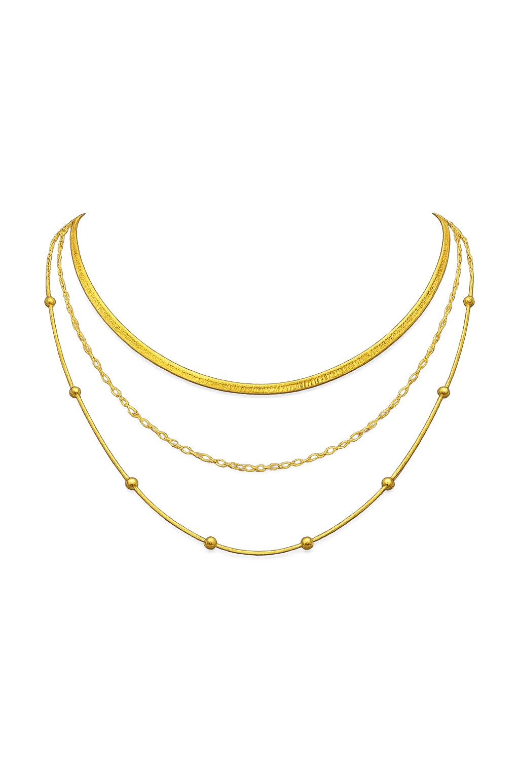 Colar Lara 3 em 1 Banhado em Ouro 18K