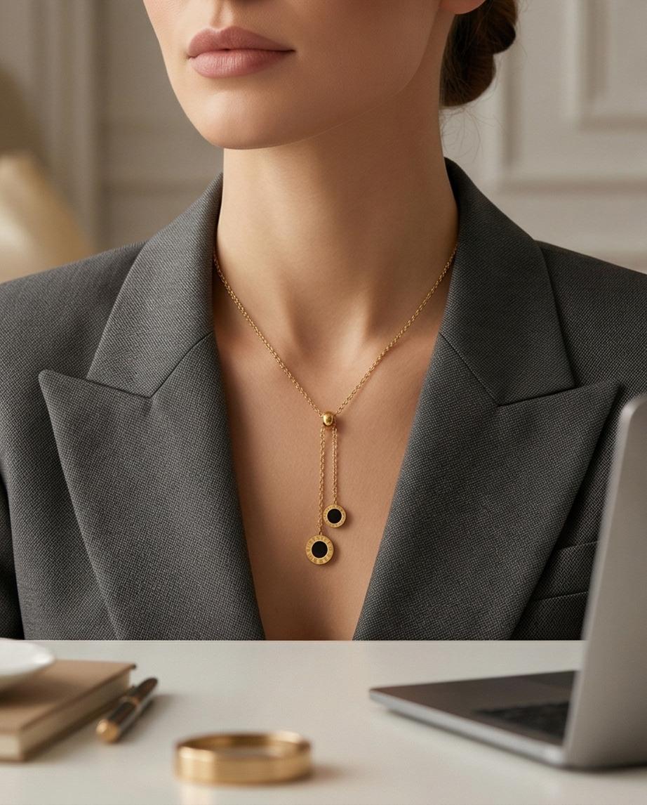 Colar Gravatinha Athenas Banhado em Ouro 18k - Imagem 5
