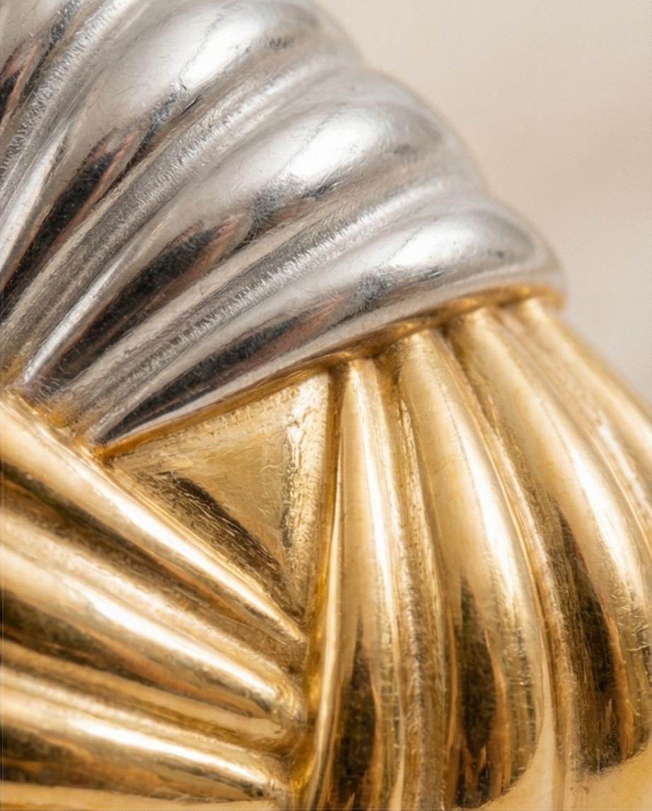 Brinco Triad Shine com Mix de Banhos Dourado e Prata - Imagem 3