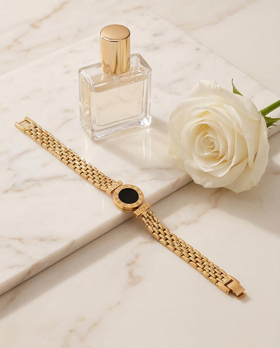Bracelete Hera Pedra Onix Banhado em Ouro 18K - Imagem 4