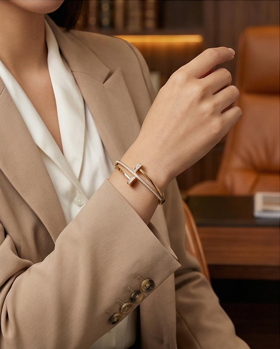 Bracelete Feminino Cravejado em Zircônia - Imagem 2