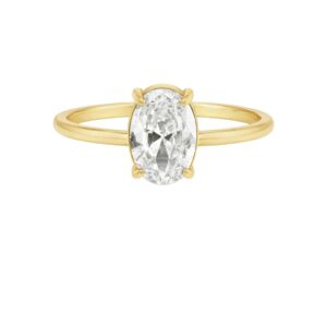 Anel Oval Soliz em Diamante Lab