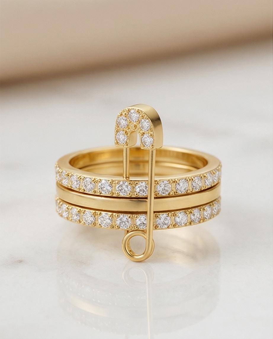 Anel Brilhante em Ouro 18k - Imagem 2
