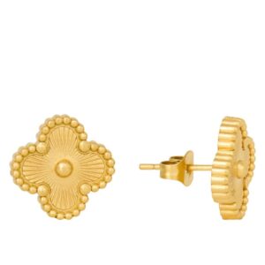 Brinco Trevo Virgínia Blogueira P Banhado Ouro 18K