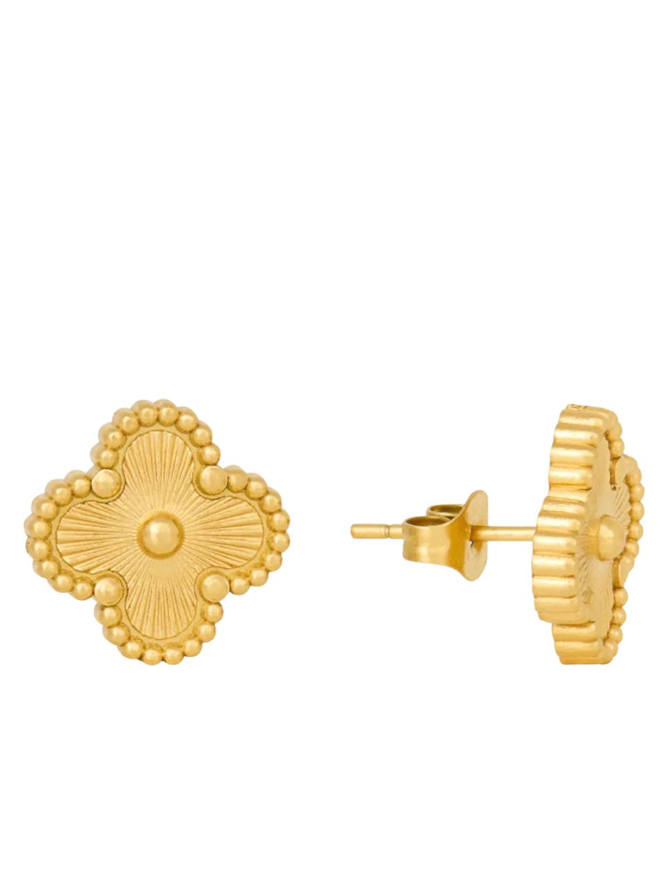 Brinco Trevo Virgínia Blogueira P Banhado Ouro 18K