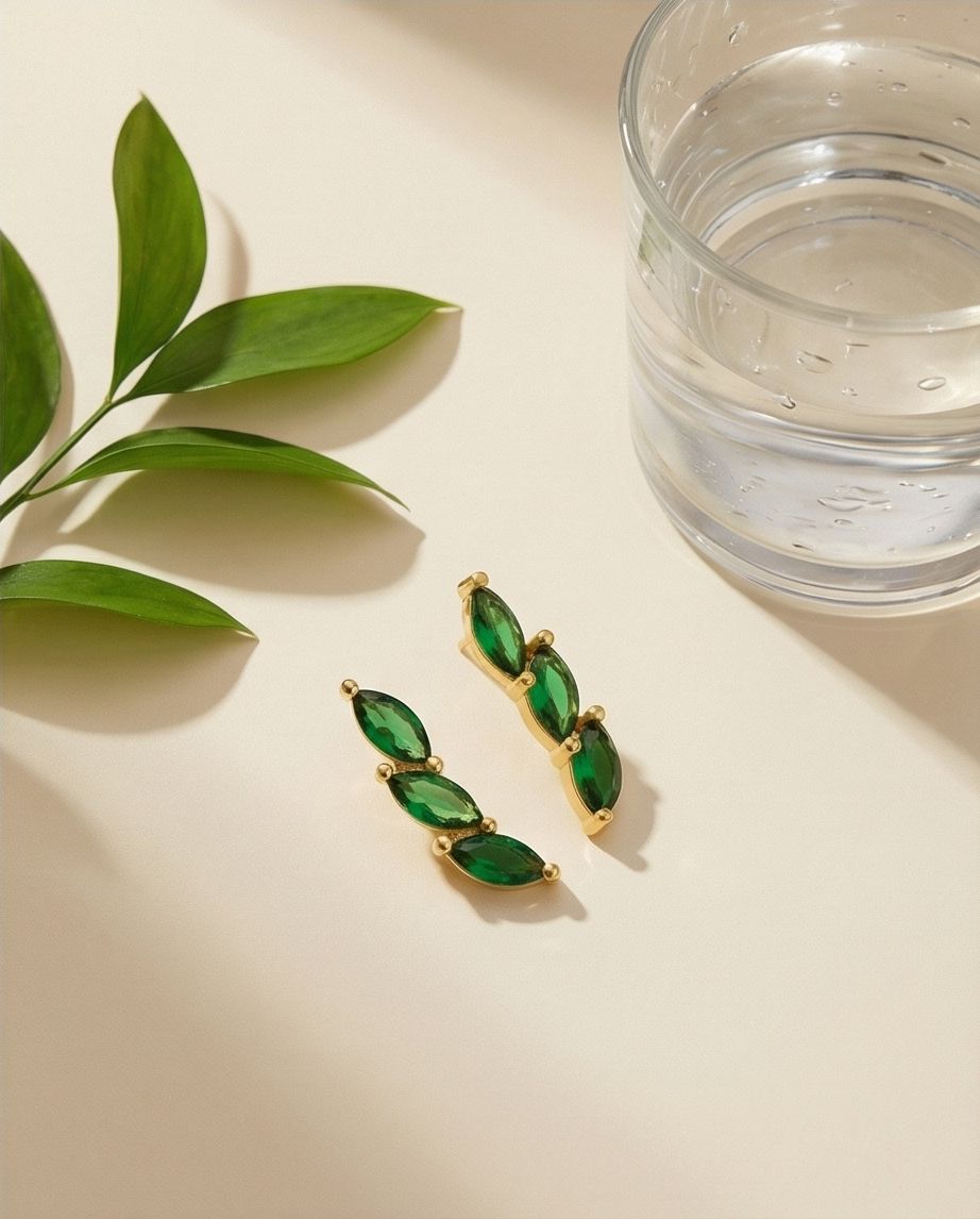 Brincos Ear Cuff Florença Banhados Ouro 18k - Imagem 3