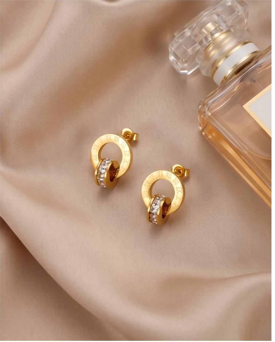 Brinco Imperial Pedra Zircônia Banhado em Ouro 18K - Imagem 2