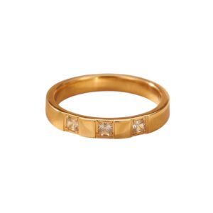 Anel Ponto de Luz Banhado em Ouro 18K