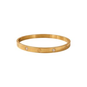 Bracelete Pedras de Glamour Banhado em Ouro 18k