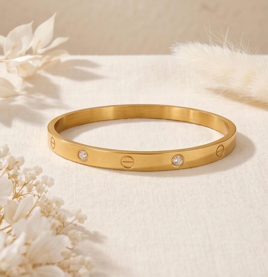 Bracelete Pedras de Glamour Banhado em Ouro 18k - Imagem 3