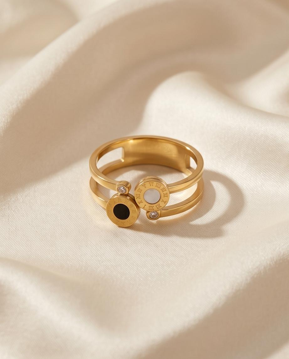 Anel Romanos Venice Banhado Em Ouro 18K - Imagem 2