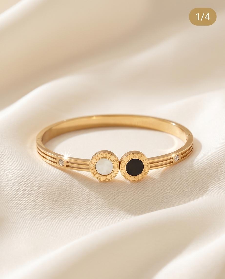 Bracelete Ônix Banhado em Ouro 18K - Imagem 2