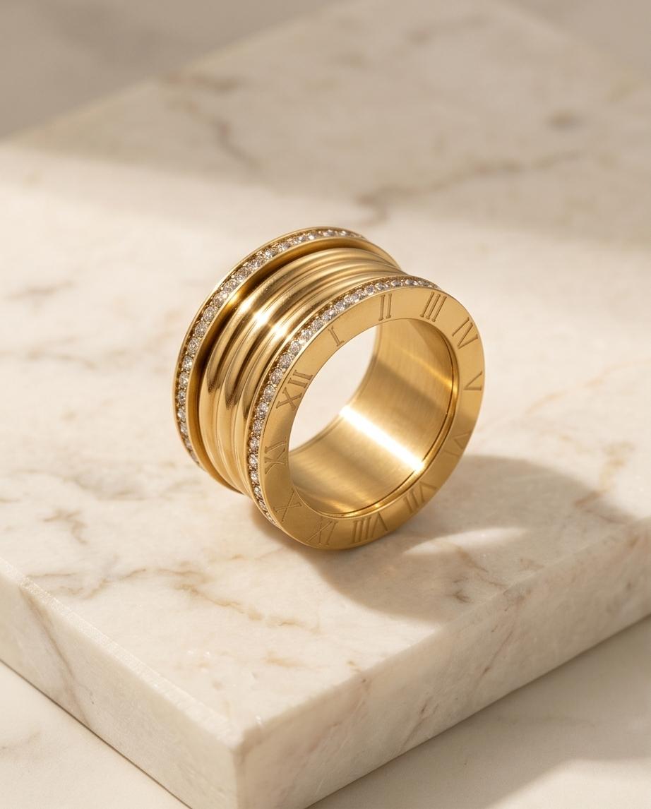 Anel Laryss Banhado em Ouro 18K - Imagem 5