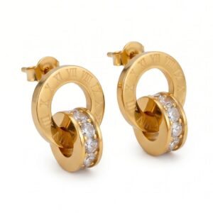 Brinco Imperial Pedra Zircônia Banhado em Ouro 18K