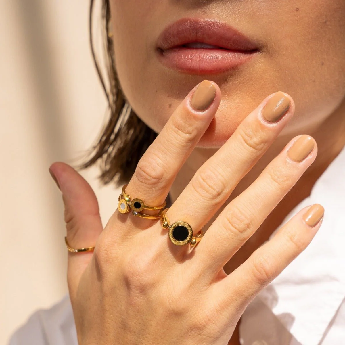 Anel Romanos Venice Banhado Em Ouro 18K - Imagem 3