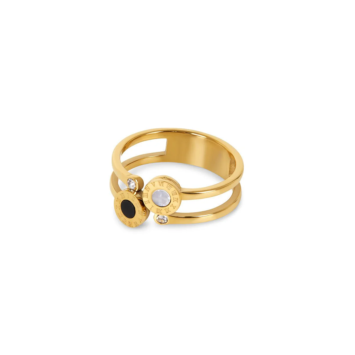 Anel Romanos Venice Banhado Em Ouro 18K