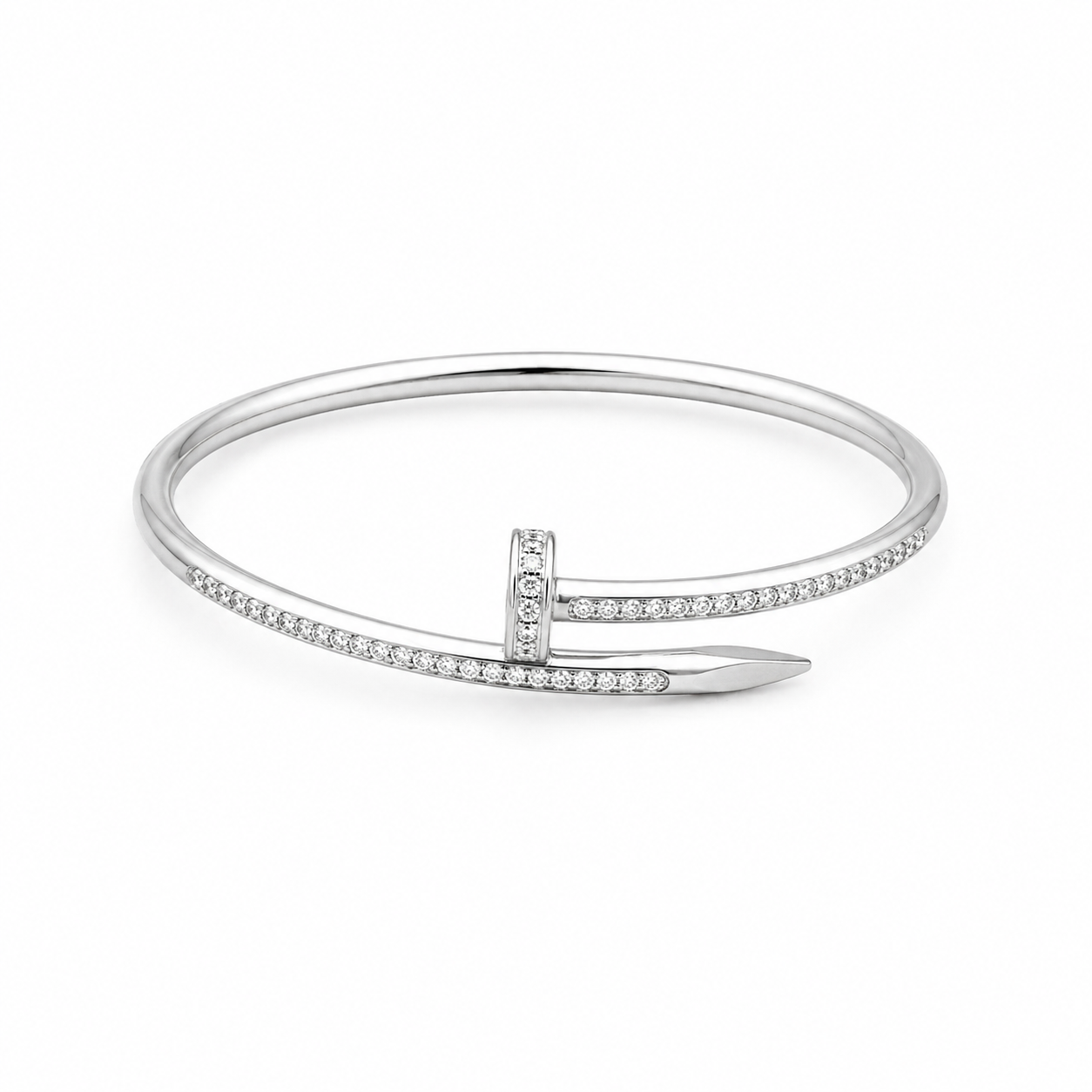 Bracelete Prego Cravejado em Inox