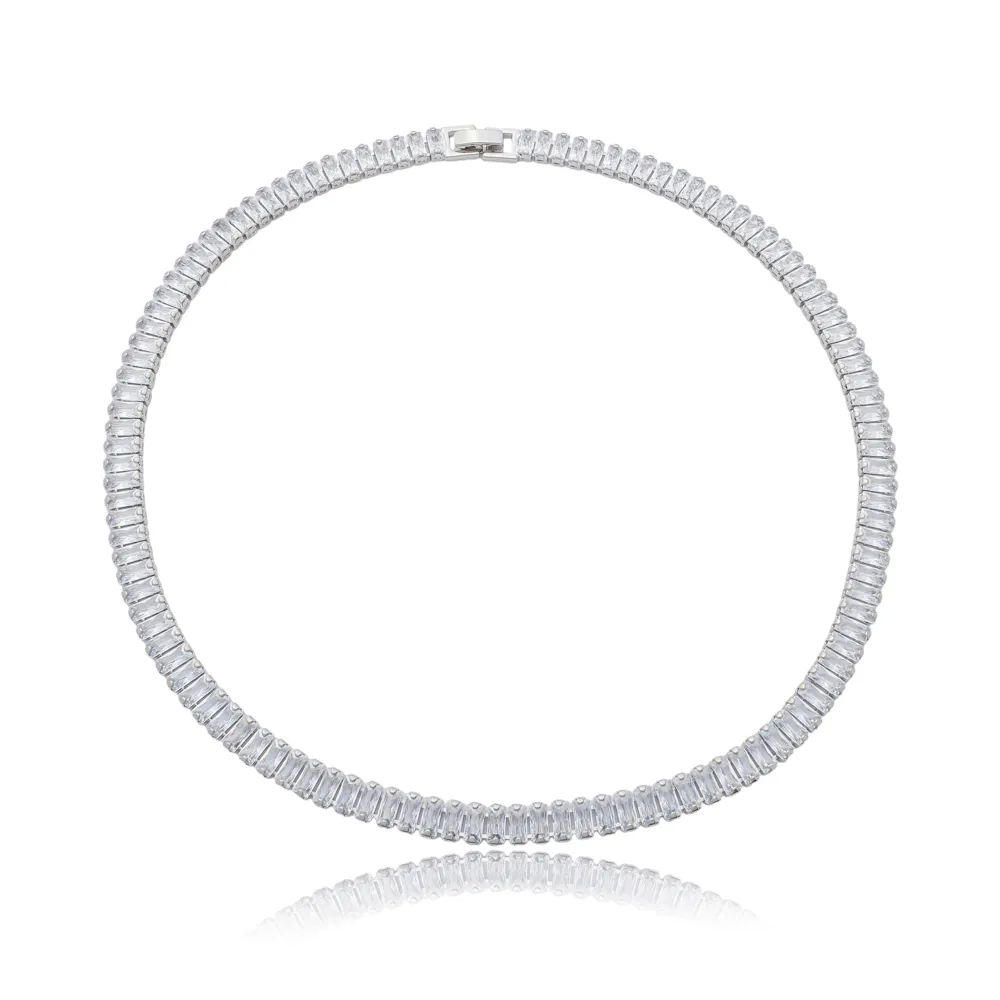Colar Baguete Cristal