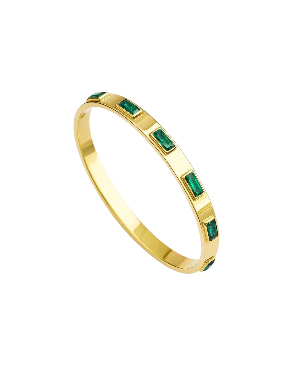 Bracelete Esmeralda Banhado em Ouro 18K