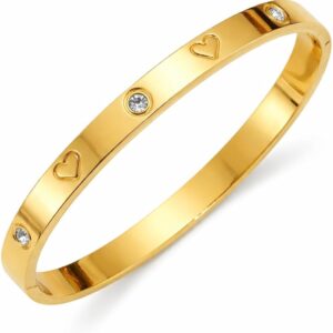 Bracelete Coração Banhado em Ouro 18K
