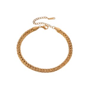 Pulseira Elegância Trançada Banhada em Ouro 18K