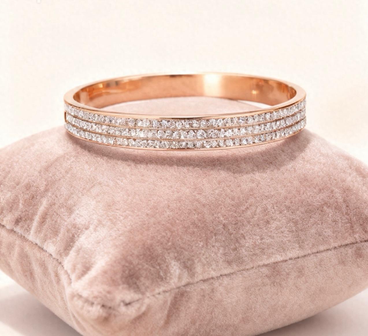 Bracelete Sutileza Luxuosa Rosé - Imagem 3