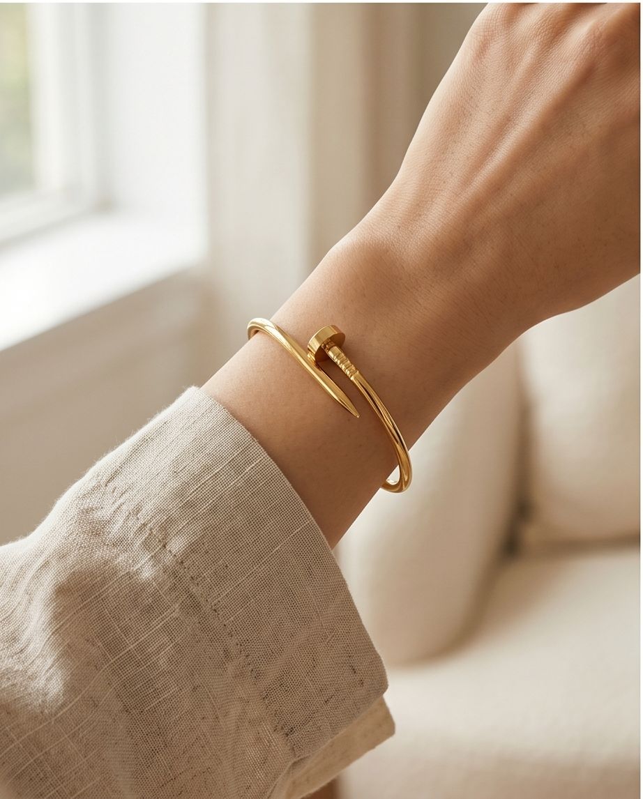 Bracelete Ponta Lone Banhado em Ouro 18K - Imagem 4